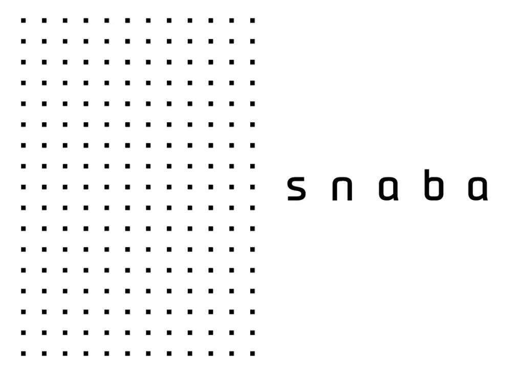 snaba スナバのロゴと点のイラスト